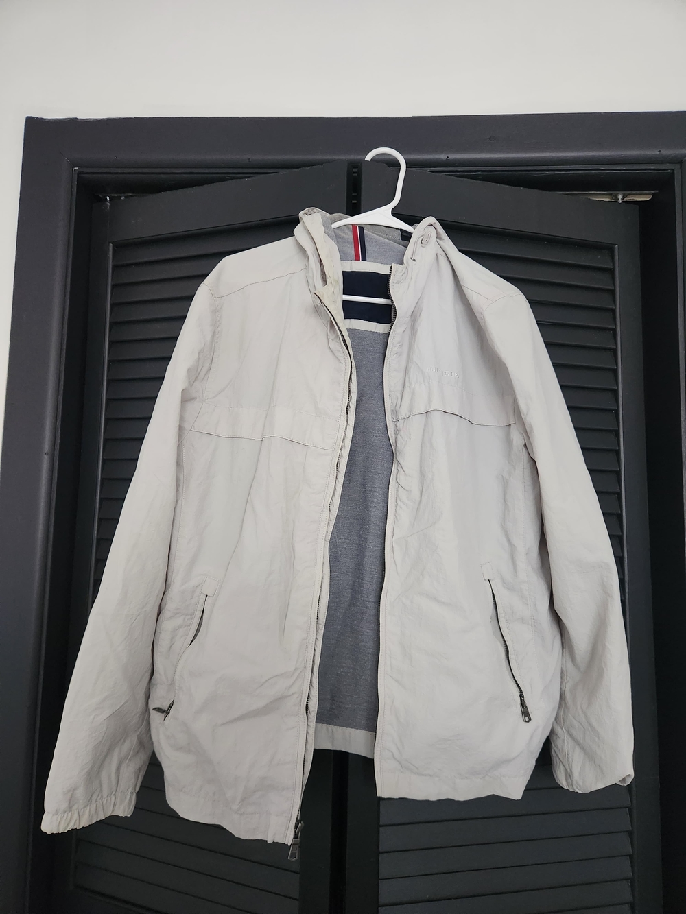 Tommy Hilfiger Light Beige Hooded Windbreaker